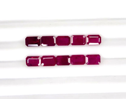 Natural Ruby Mozambique Octagon 6x4 MM