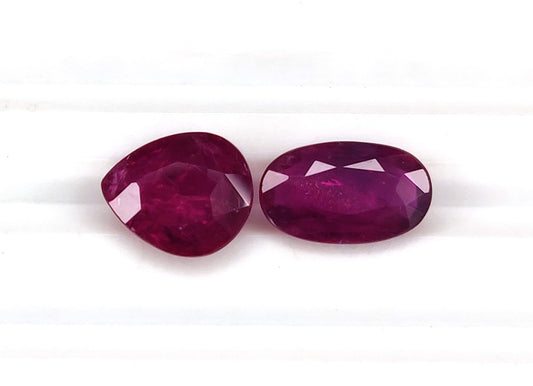 Natural Ruby Mozambique Oval / Pear 3.78 carat
