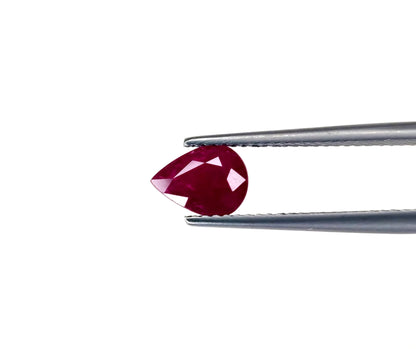 Natural Ruby Mozambique Pear 8x6 MM