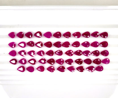 Natural Ruby Mozambique Pear 7x5 MM