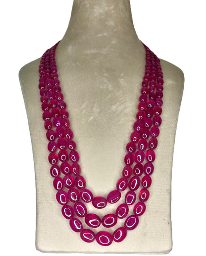 Natural Ruby Bangkok Oval Beads 674.63 Carat