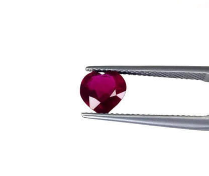 Natural Ruby Bangkok Heart 8 MM