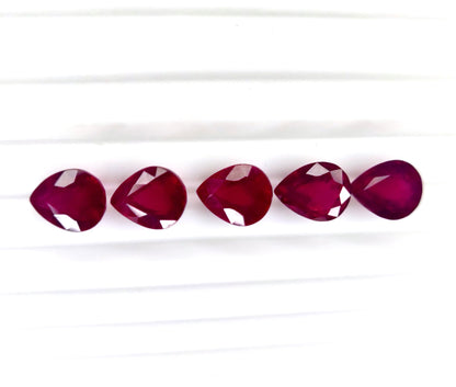 Natural Ruby Bangkok Pear 10X8 MM