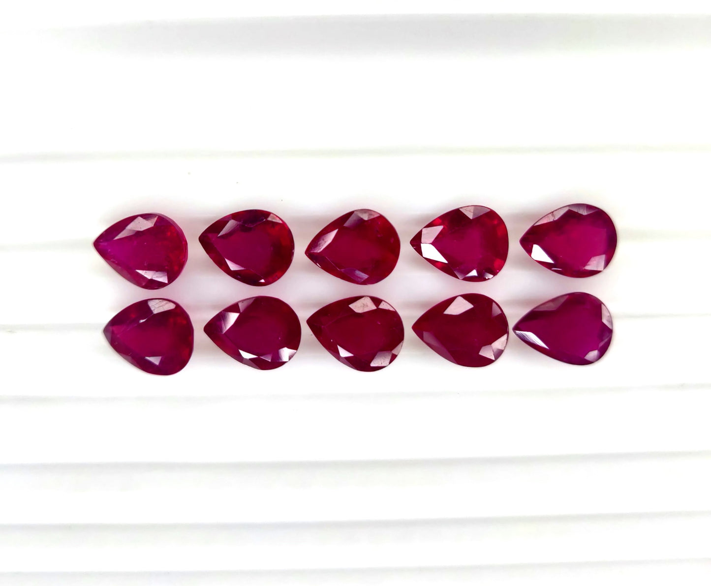 Natural Ruby Bangkok Pear 9X7 MM