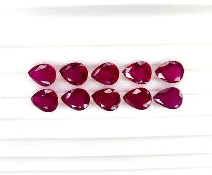 Natural Ruby Bangkok Pear 9X7 MM