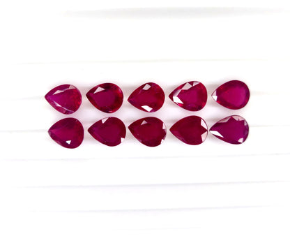 Natural Ruby Bangkok Pear 9X7 MM