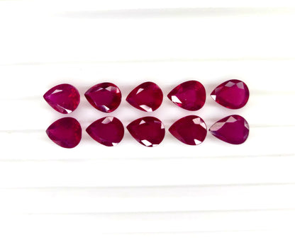 Natural Ruby Bangkok Pear 9X7 MM