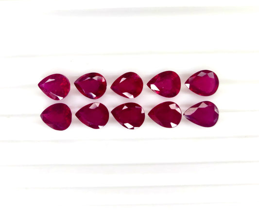 Natural Ruby Bangkok Pear 9X7 MM