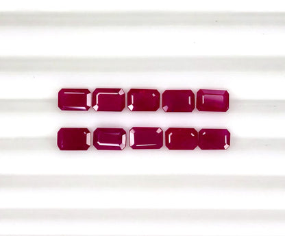 Natural Ruby Mozambique Octagon 6x4 MM