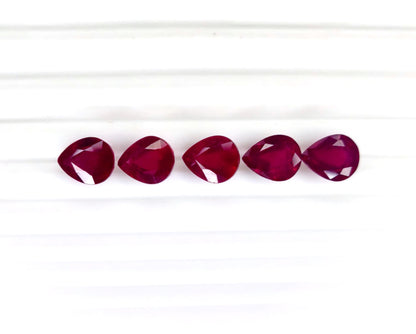 Natural Ruby Bangkok Pear 10X8 MM