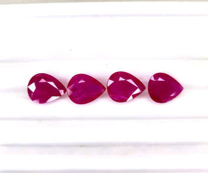 Natural Ruby Mozambique Pear 10x8 MM