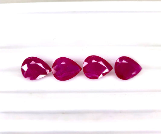 Natural Ruby Mozambique Pear 10x8 MM