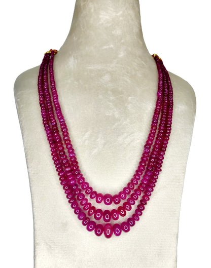 Natural Ruby Bangkok Round Beads 407.33 Carat