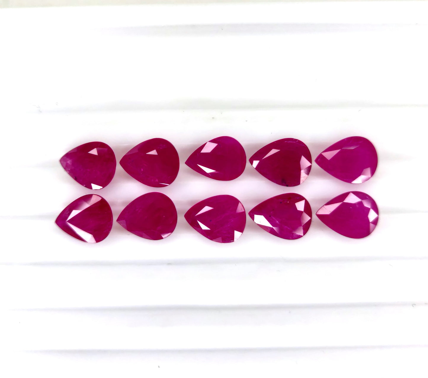 Natural Ruby Mozambique Pear 9x7 MM