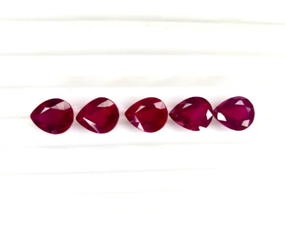 Natural Ruby Bangkok Pear 10X8 MM