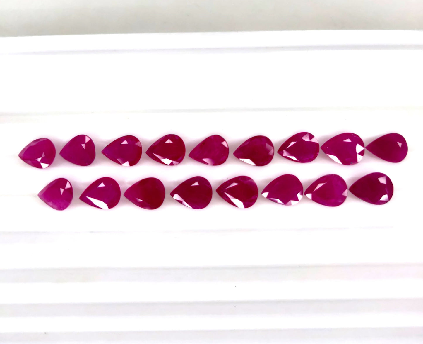 Natural Ruby Mozambique Pear 8x6 MM