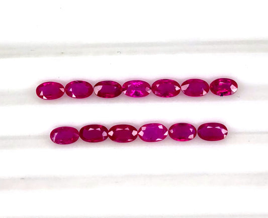 Natural Ruby Mozambique Oval 5x3 MM
