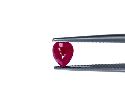 Natural Ruby Madagascar Pear 8x6 MM
