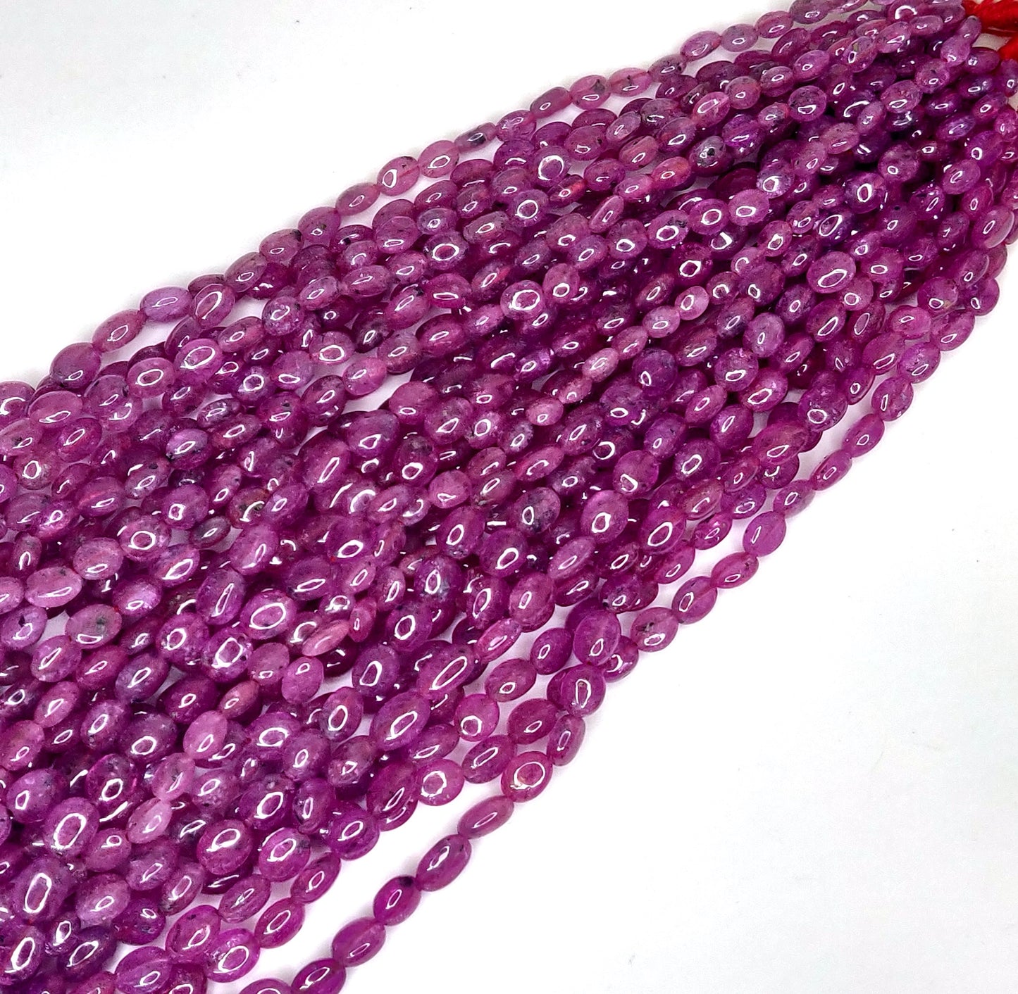 Natural Pink Sapphire Bangkok Oval Beads 1,236.05 Carat