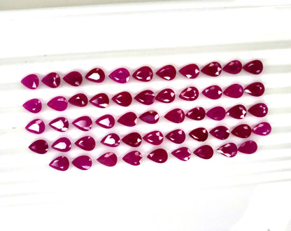Natural Ruby Mozambique Pear 7x5 MM