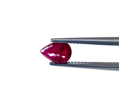 Natural Ruby Mozambique Pear 8x6 MM