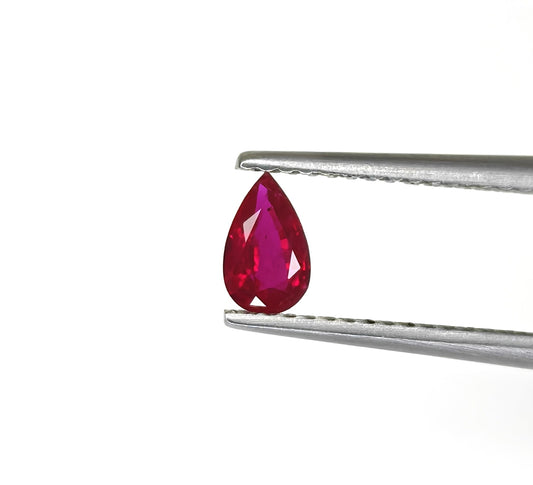 Natural Ruby Mozambique Pear 0.39 carat