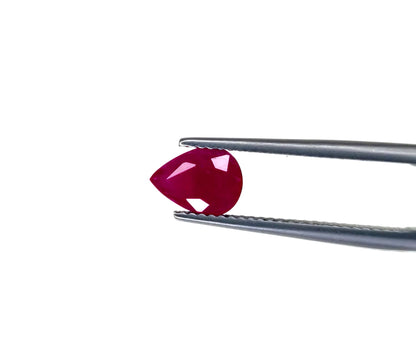 Natural Ruby Mozambique Pear 8x6 MM