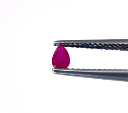 Natural Ruby Mozambique Pear 5x3 MM