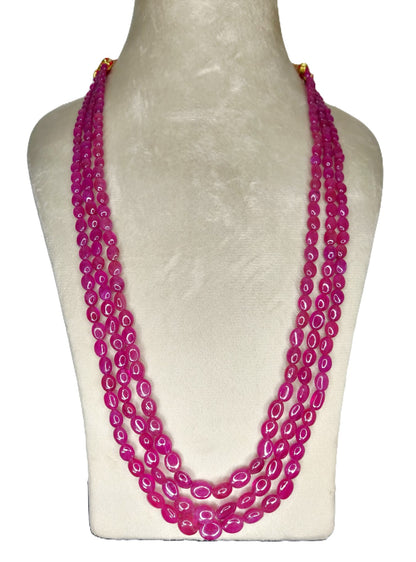 Natural Ruby Bangkok Oval Beads 420.65 Carat
