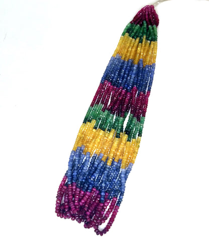 Multi Sapphire  Round Beads 658.50 Carat