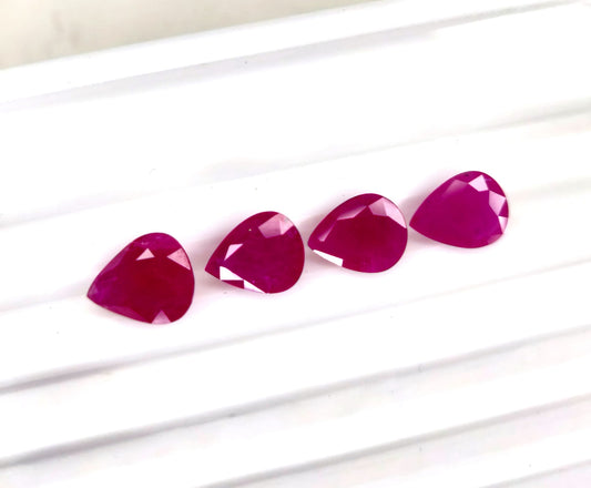 Natural Ruby Mozambique Pear 10x8 MM