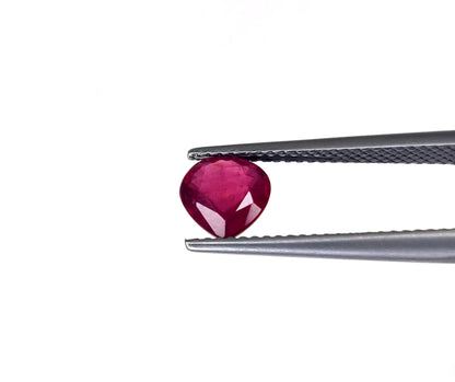 Natural Ruby Bangkok Heart 7 MM