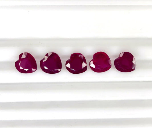 Natural Ruby Bangkok Heart 8 MM