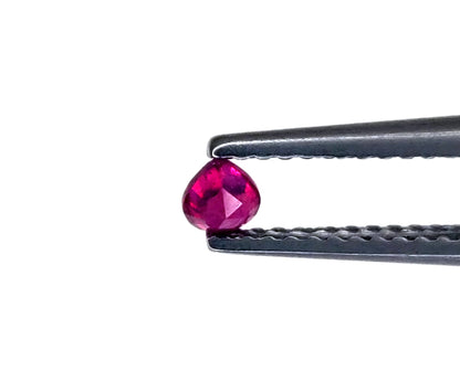 Natural Ruby Bangkok Heart 3 MM