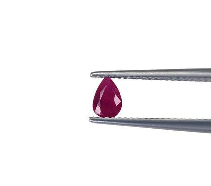 Natural Ruby Mozambique Pear 6x4 MM
