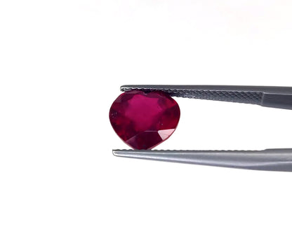 Natural Ruby Bangkok Heart 10 MM