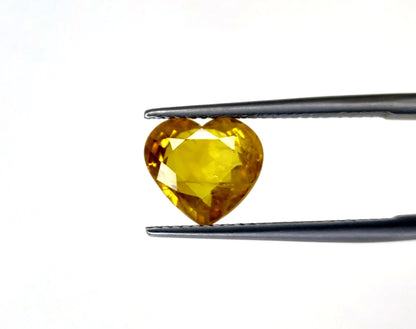 Natural Yellow Sapphire Nigeria  Heart   4.21 carat