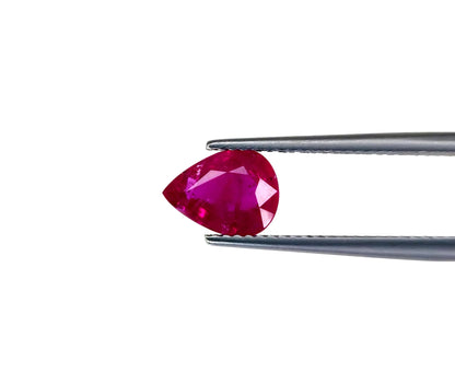 Natural Ruby Mozambique Pear 9x7 MM