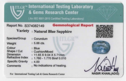 Natural Blue Sapphire Burma Oval 5.89 carat