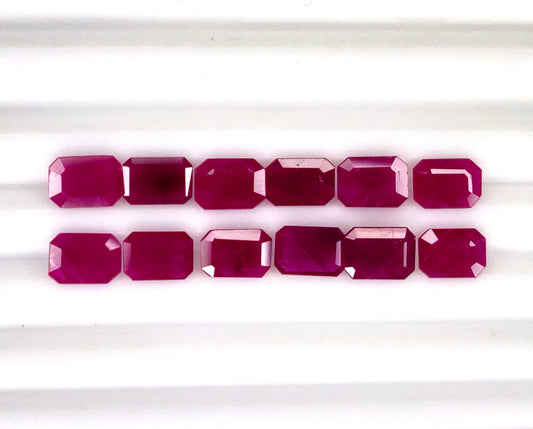 Natural Ruby Mozambique Octagon 7x5 MM