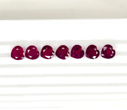 Natural Ruby Bangkok Heart 10 MM