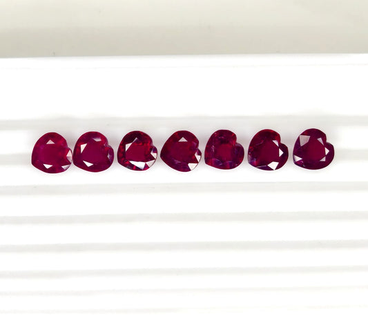 Natural Ruby Bangkok Heart 10 MM