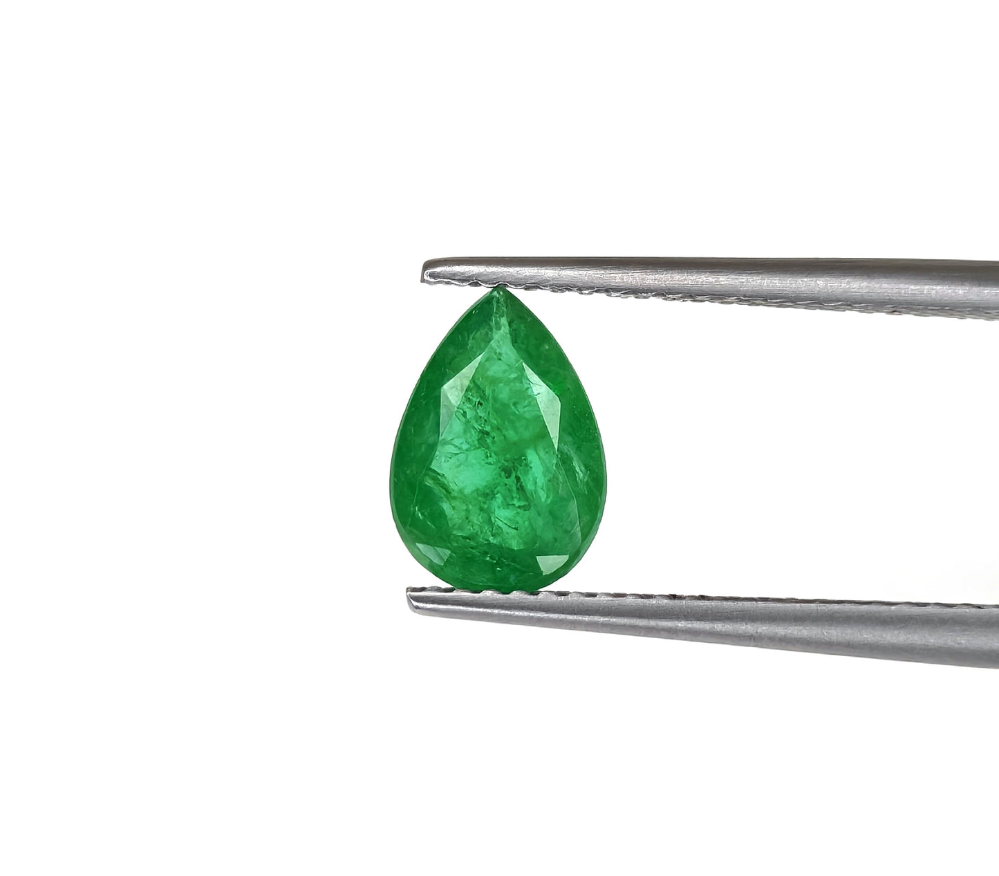 Natural Emerald Zambia Pear 1.18 carat