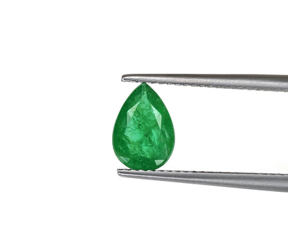 Natural Emerald Zambia Pear 1.18 carat