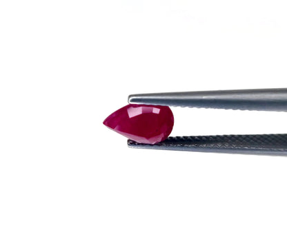 Natural Ruby Mozambique Pear 8x6 MM