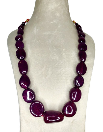 Natural Ruby Bangkok Beads 1,331.45 Carat