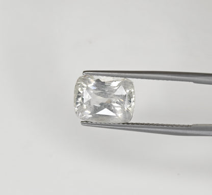 Natural White Sapphire Sri Lanka  Cushion  6.99 carat