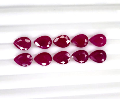 Natural Ruby Madagascar Pear 8x6 MM