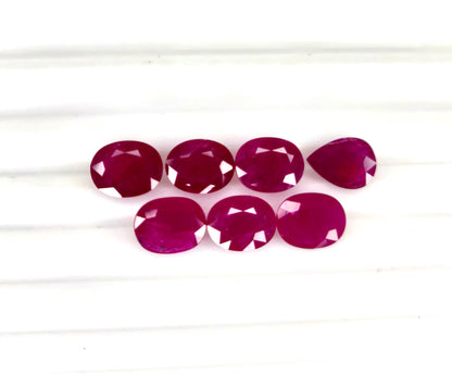 Natural Ruby Mozambique Oval / Pear 9x7 MM