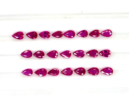 Natural Ruby Mozambique Pear 5x3 MM